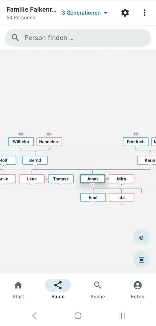 Tree with given names